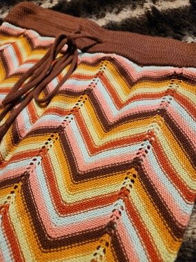 Forever 21 Multicolor Chevron Knit Tank Top - Brown, Pink, Yellow, Orange, Blue